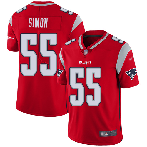 New England Patriots Football #55 Inverted Legend Limited Red Men John Simon NFL Jersey->new england patriots->NFL Jersey